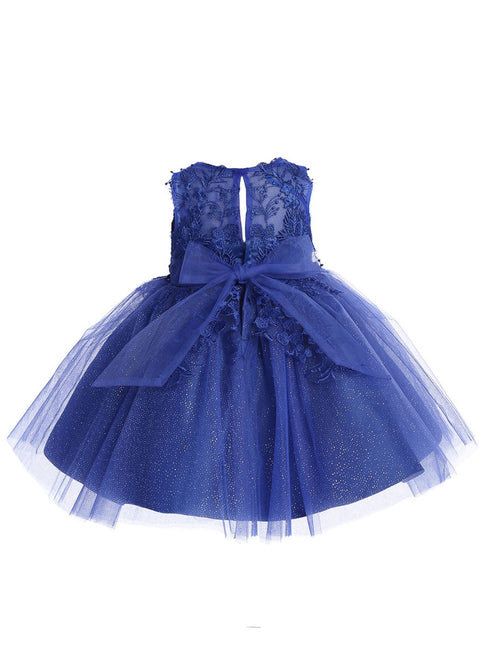 Tip Top Kids Girls 3D Floral Applique Special Occasion Dress, Sizes 6M-24M - SophiasStyle.com